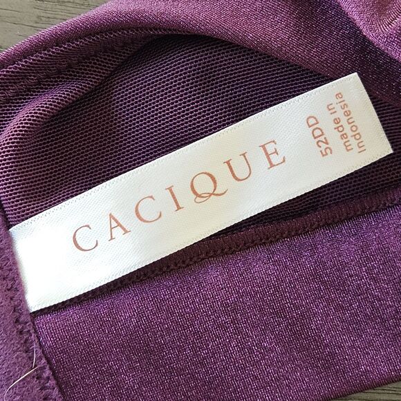 Lane Bryant Cacique Bra Lightly Lined Balconette Purple 52DD - Picture 4 of 7